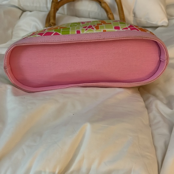 Lilly Pulitzer pocketbook with lace trim, pink, orange and green. - Picture 4 of 6